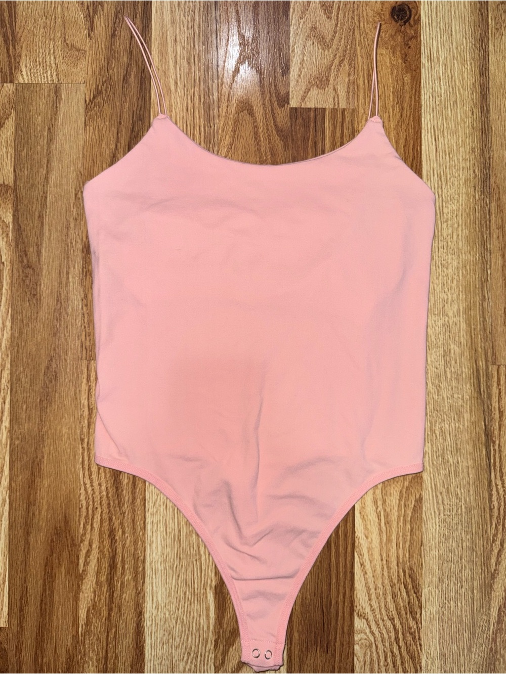 Free People Intimately Pink Snap Bodysuit XS/S Spaghetti Strap Double Lined